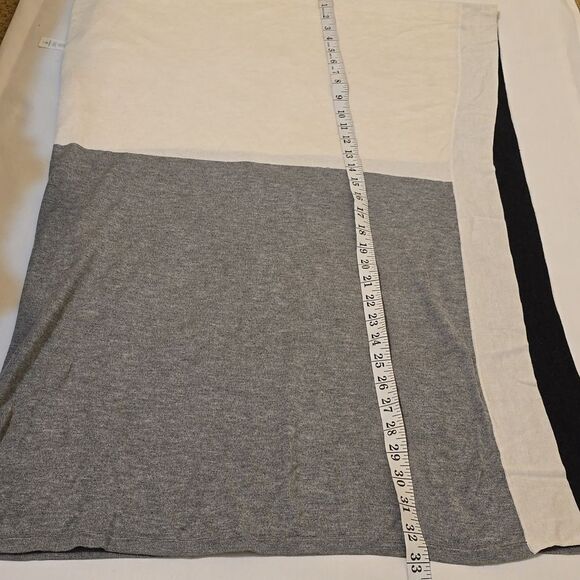 Lululemon Poncho Viscose Cashmere Blend Colorblock White Grey s - Picture 5 of 7
